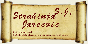 Strahinja Jarčević vizit kartica
